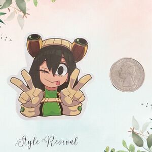 🎉 10/$10 Stickers - Tsuyu “Tsu” Asui My Hero Academia Anime Manga - Waterproof